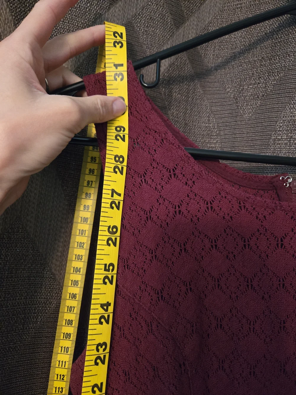 Lace Fit-and-Flare Dress in Burgundy